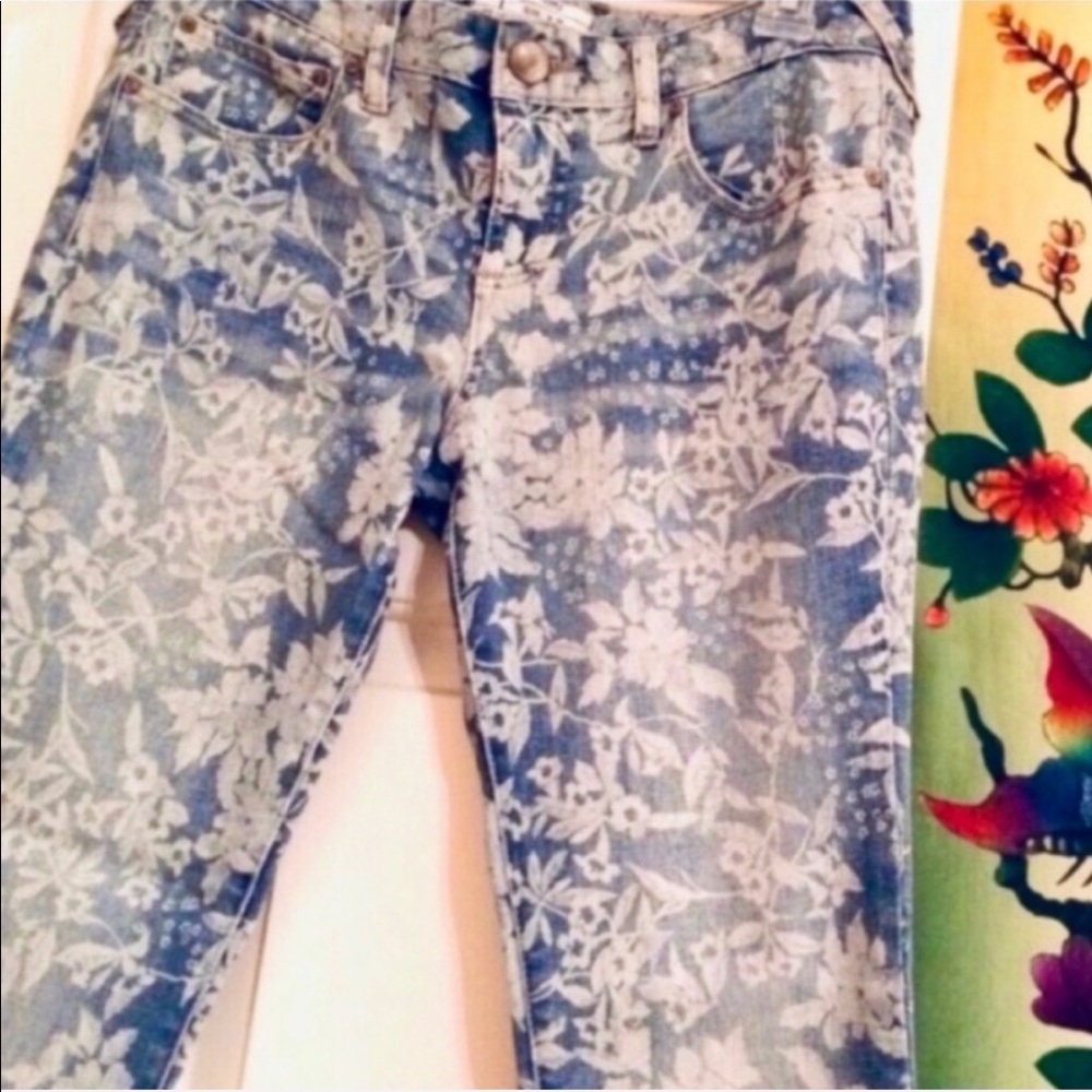 🌺🎉HP🎉🌺 NWOT Free People Hawaiian Floral Print Skinny Jeans - Picture 11 of 15